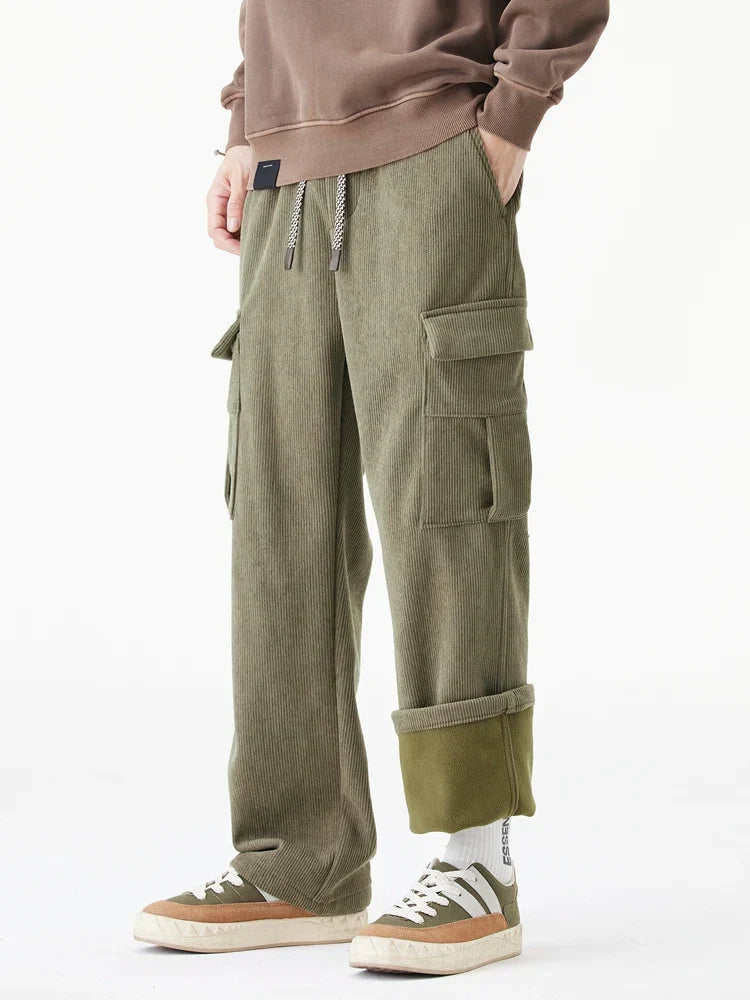 Corduroy Fleece-Lined Pants