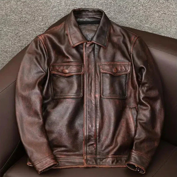 Burno Genuine Leather Jacket